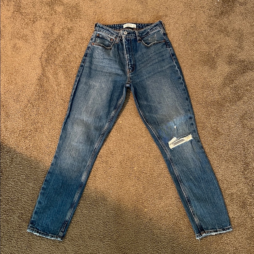 Abercrombie & Fitch Blue Distressed Jeans